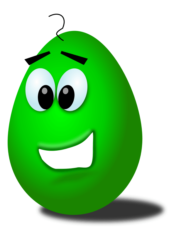 Chrisdesign green comic egg