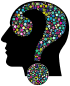 Colorful Question Head Circles 12